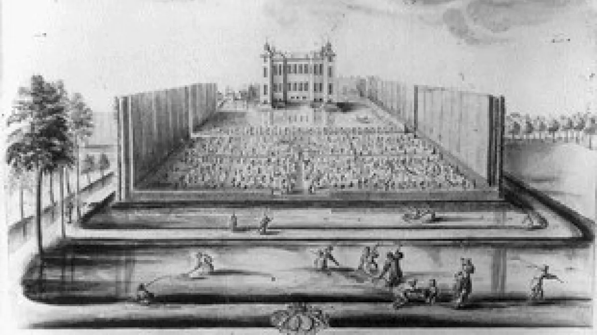 Radierung von Schloss Neersen 1727