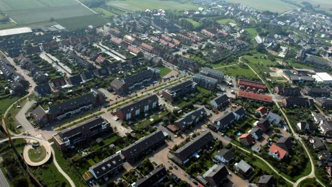 Luftbild eines großen Wohngebietes
