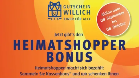 Gutschein Willich Heimatshopper Bonus 