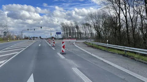 Sperrung Auffahrt A 44 Richtung Mönchengladbach-Ost