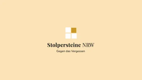 Das Logo der Aktion "Stolpersteine NRW"