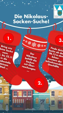 Plakat Nikolaus Socken Suche 2024  