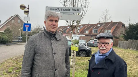 Holzenthal und Röhrscheid vor Straßenschild 